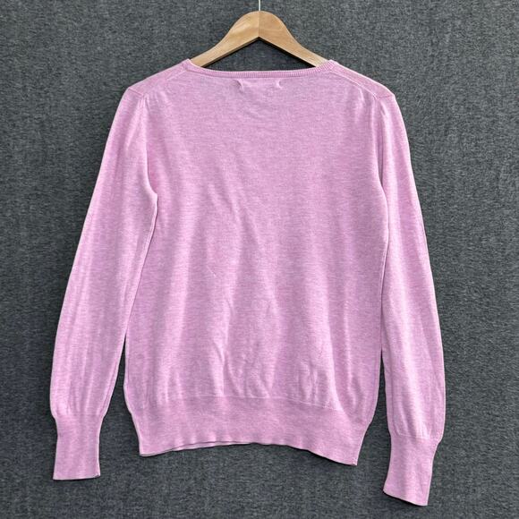 OLD NAVY Pink Bird Sweater L Cotton Rayon Silk Y2K Indie Cottagecore Whimsey - Picture 3 of 8